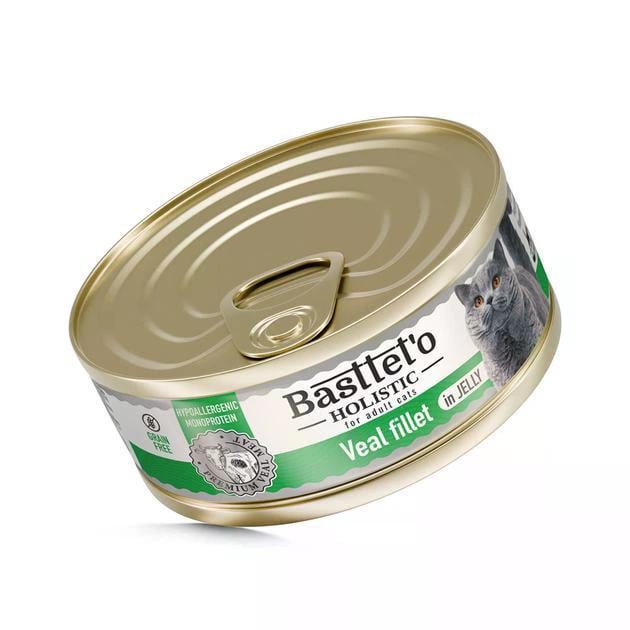 Корм для кошек влажный Basttet`o филе телятины в желе 85 г (Бт0029)