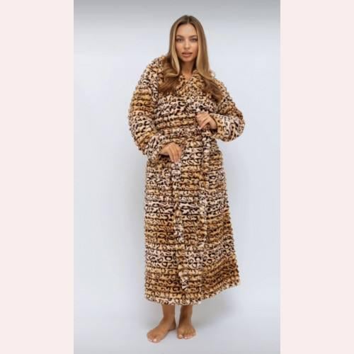 Халат женский махровый Woman Romance Style 20768 XXL Шарпей/Леопард (X-0001- XXL)