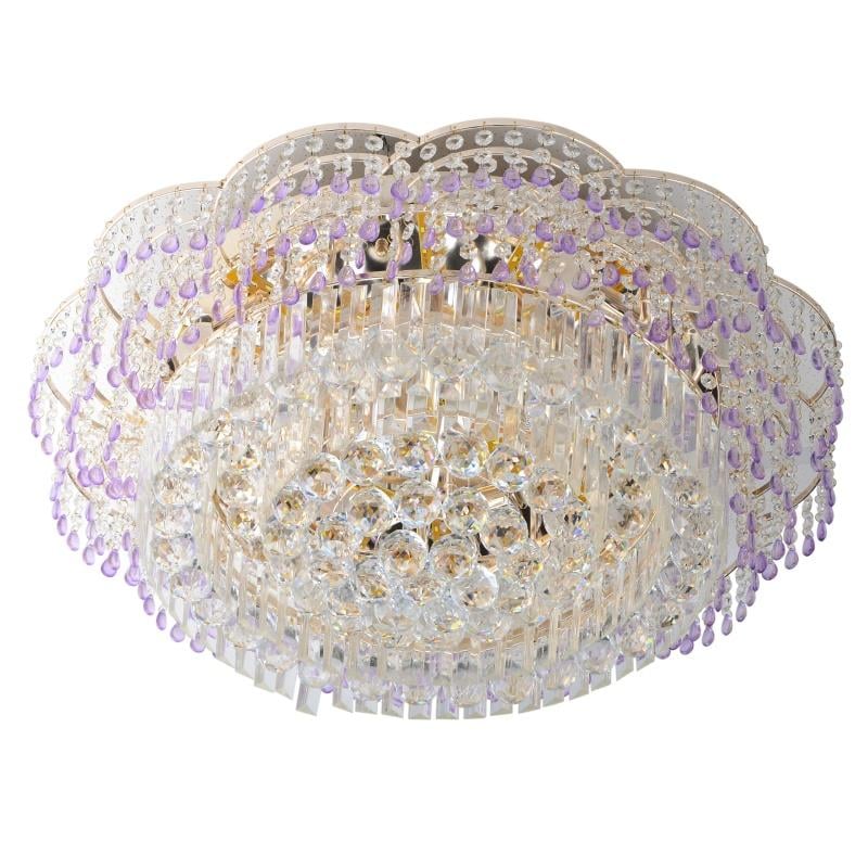 Люстра потолочная торт с подсветкой большая Brille BCL-605C/7xE14/18x3 W LED