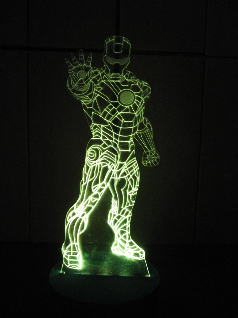 3D-нічник Iron man кілька підсвіток/bluetooth (1483488458)