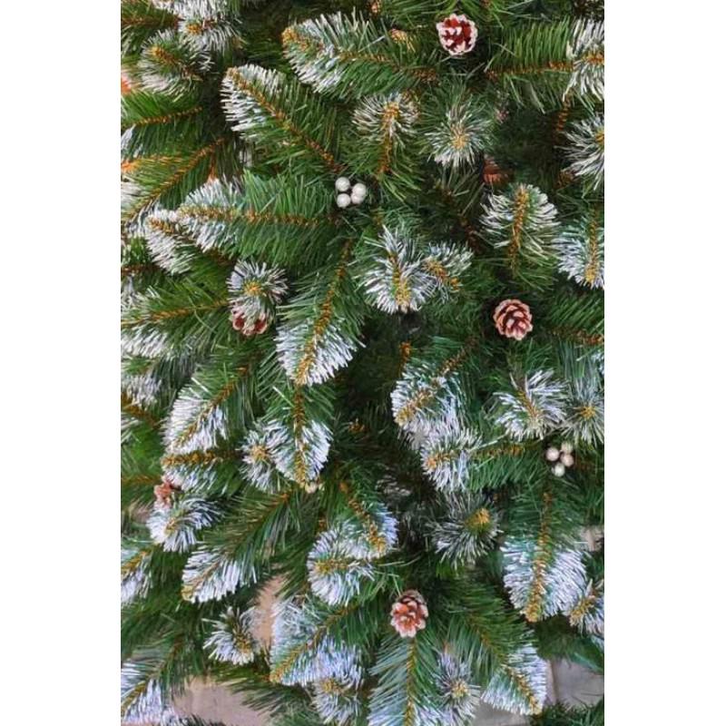 Ялинка NDW Кармен із золотими шишками та перлами 1,8 м Зелений (8051581)