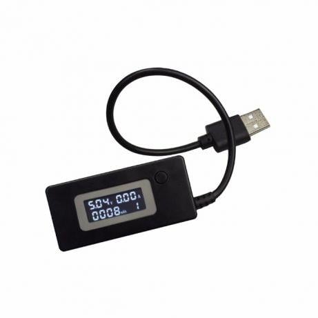 Тестер напруги/струму/ємності батарей USB Чорний (10922471) - фото 1