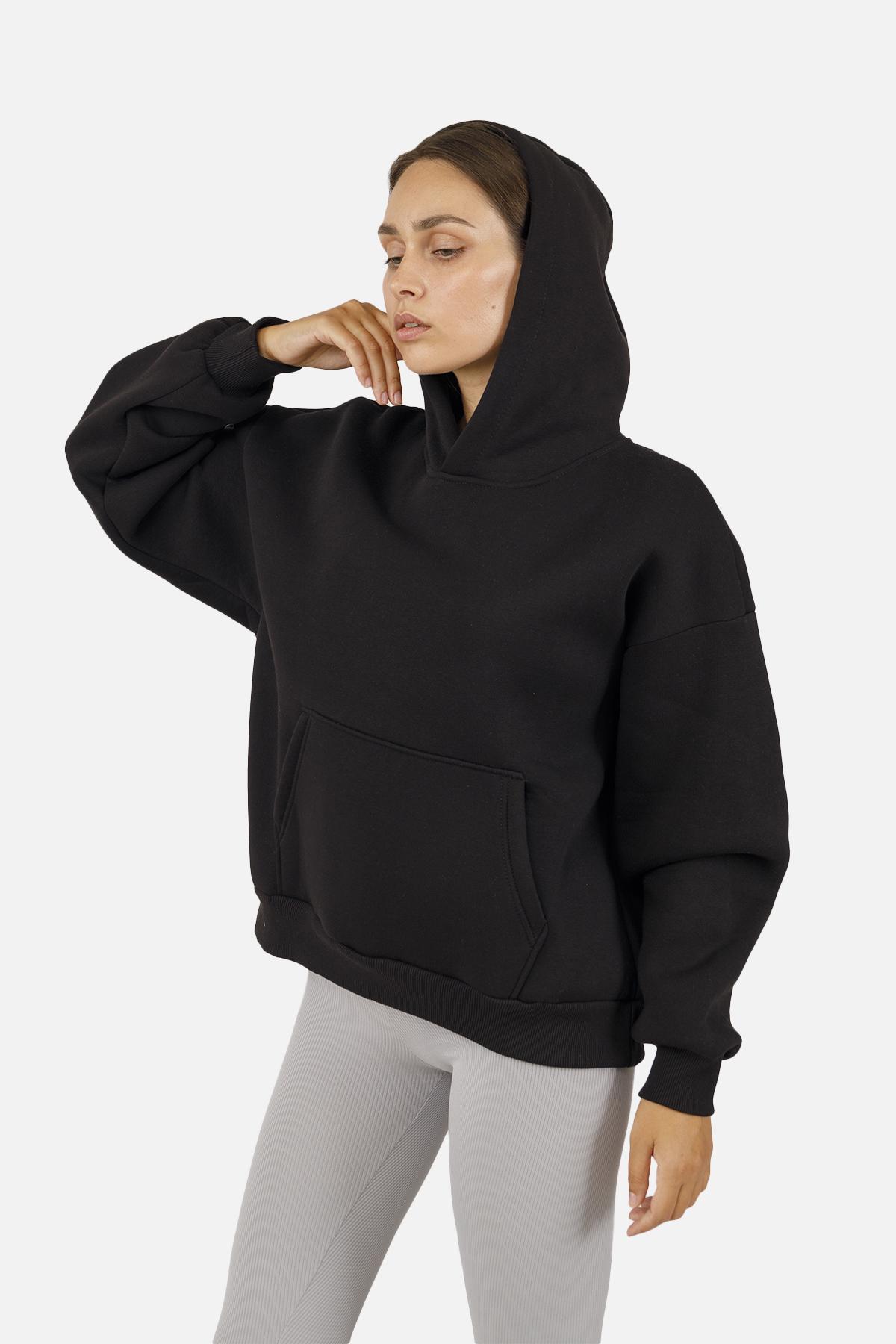 Худі жіноче ЦБ-00254551 р. 42 Чорний (SKT001004577) - фото 2 Худі жіноче ЦБ-00254551 р. 42 Чорний (SKT001004577) - фото 2