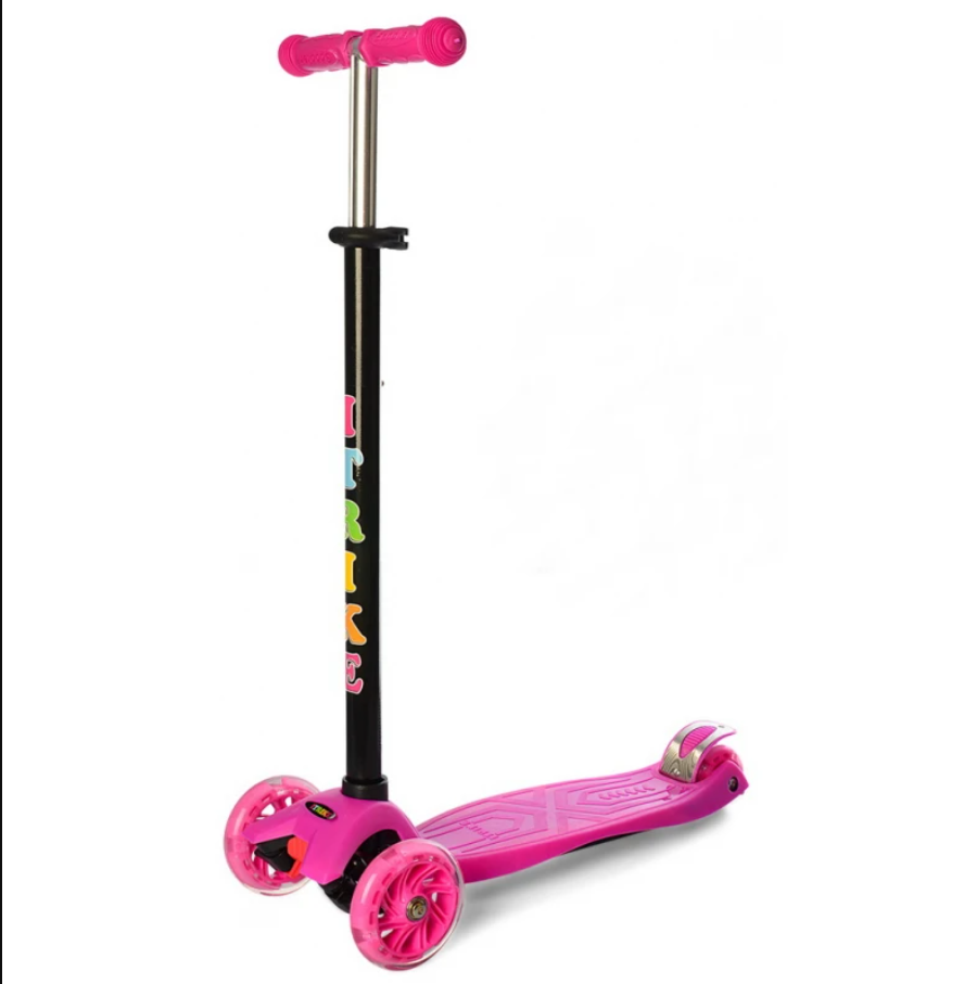 Самокат трехколесный iTrike MAXI с подсветкой колес Розовый (JR 3-003-P)