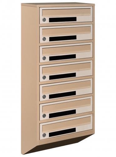 Почтовый ящик Галиндустрия Е1-07-C металлический многосекционный на 7 квартир Бежевый (132-119-000004752)