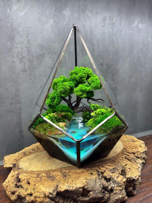 Мосаріум Бонсай біля річки у краплі 21х15 см