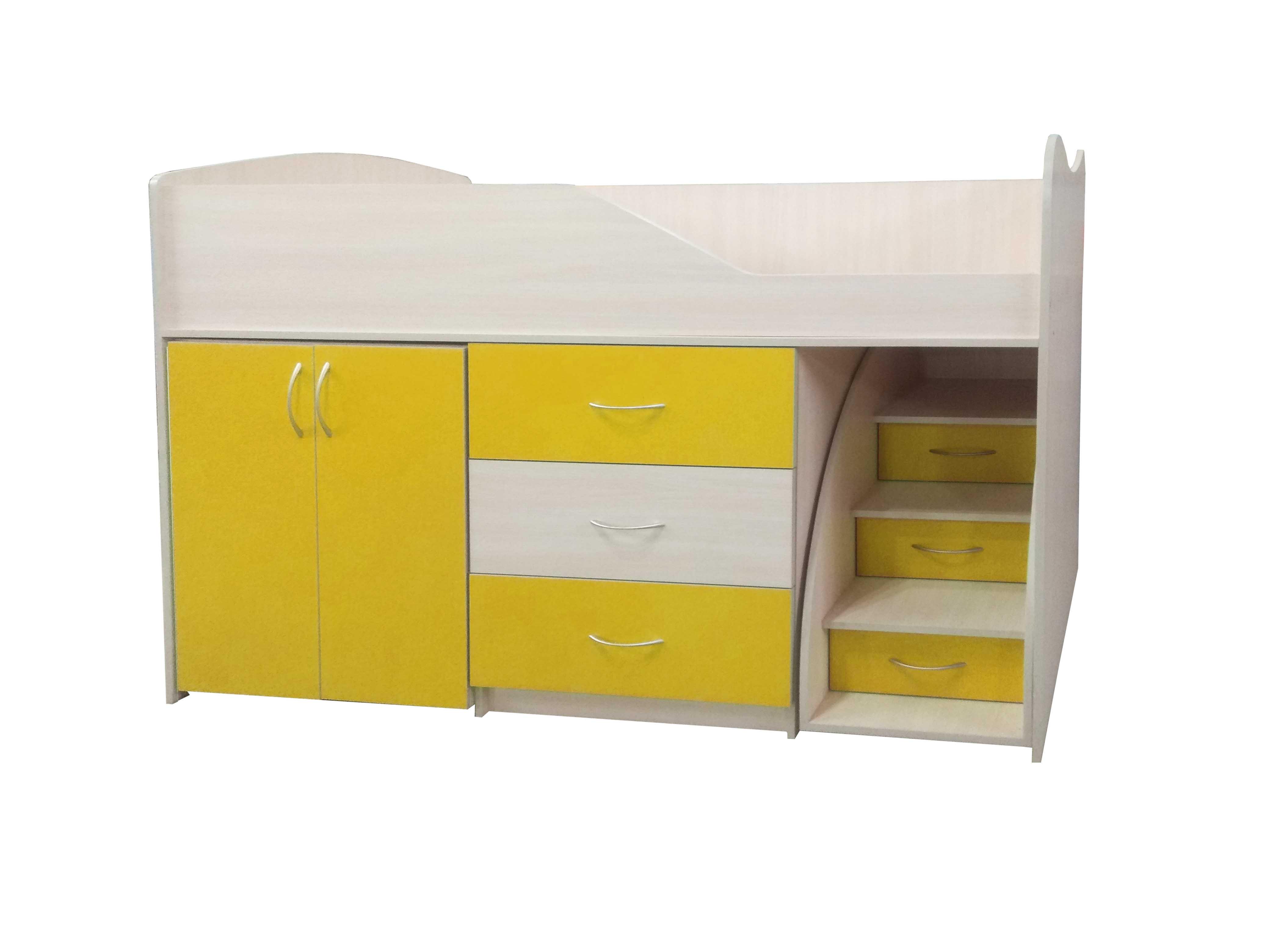 Кровать-комната со шкафом Viorina-Deko № 5 80х180 см из ЛДСП Оранжевый Кровать-комната со шкафом Viorina-Deko № 5 80х180 см из ЛДСП Оранжевый
