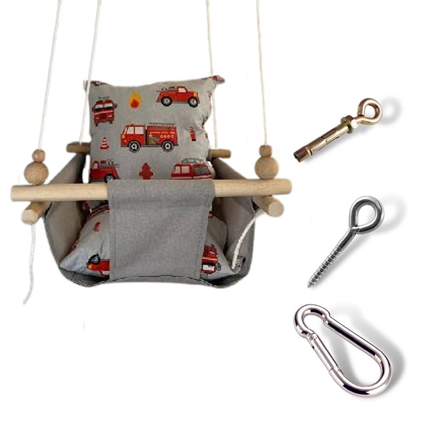 Детская качеля Infancy Пожарные машинки Серый (10072944)