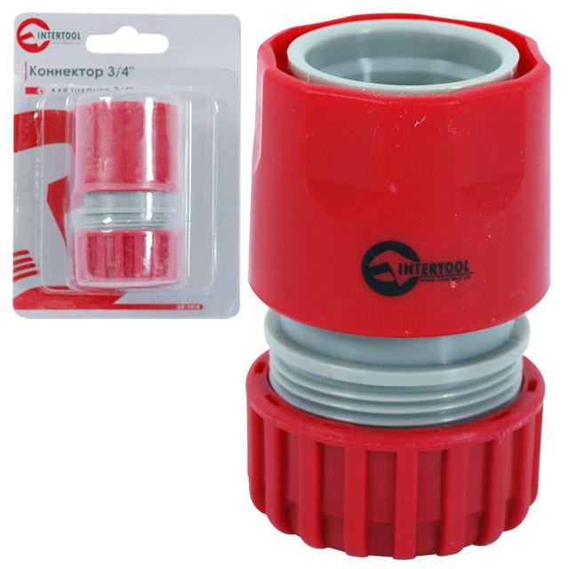 Коннектор Intertool GE-1018 3/4" для шланга 3/4" (122487)