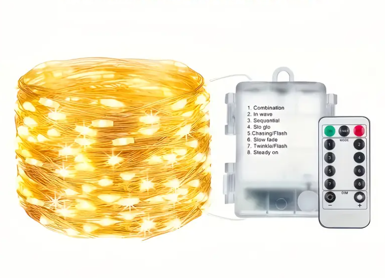 Гирлянда Роса на батарейках и пульт 5 м Теплый (2787122423) Гирлянда Роса на батарейках и пульт 5 м Теплый (2787122423)