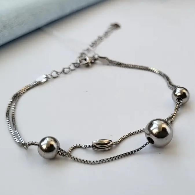Браслет Шарики из серебра женский (Б2/422)