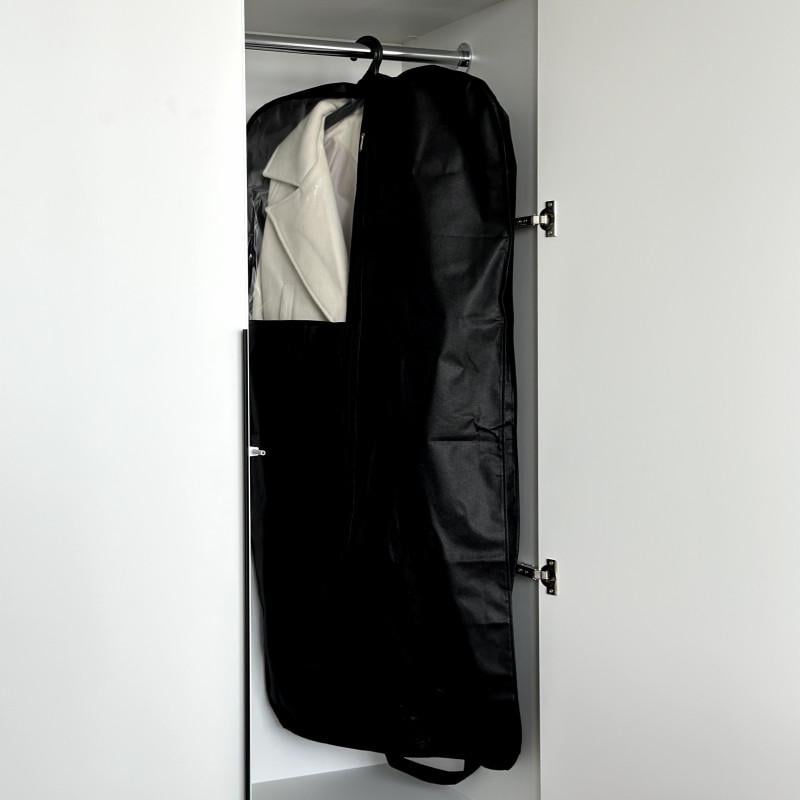 Чохол з бортом для об'ємного одягу 120 см Чорний (Hch-120*8-bl)