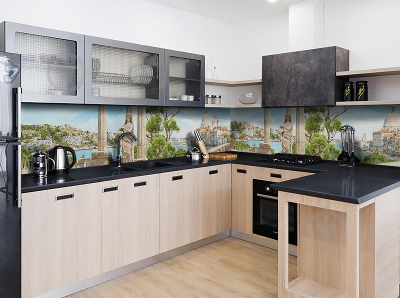 Наклейка виниловая кухонный фартук  Zatarga  "Южный город"  600х2500 мм