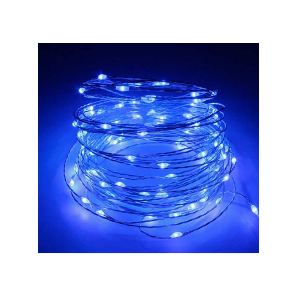 Гірлянда Роса на батарейках 5 м Синій (RV-104 B)