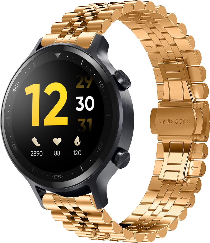 Браслет металлический Stech для Realme Watch S Rose Gold (25262-27)