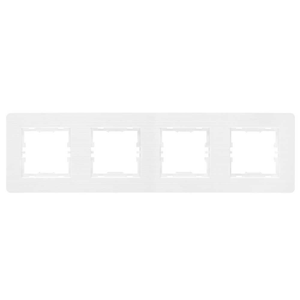 Рамка четырехместная Nilson Selene с узором Белый (23112594)