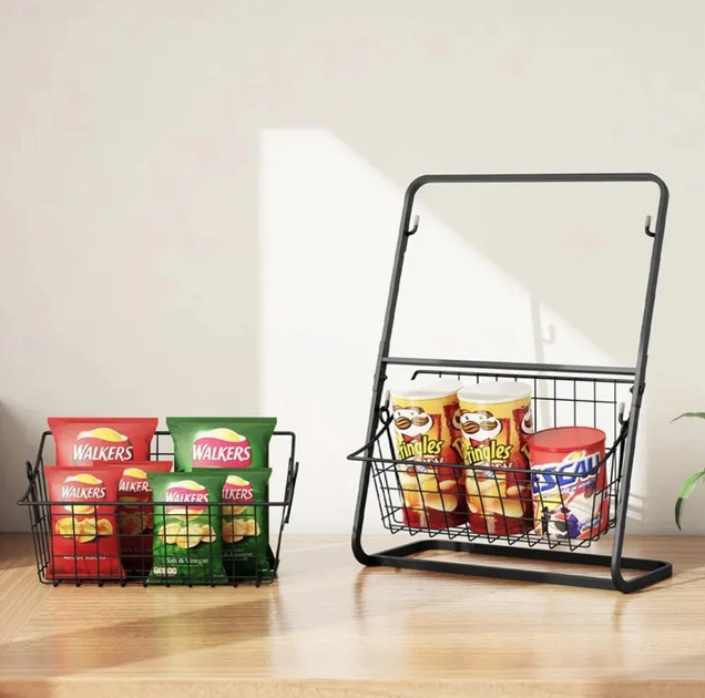 Органайзер для кухні на 2 кошики універсальний металевий - фото 5 Органайзер для кухні на 2 кошики універсальний металевий - фото 5