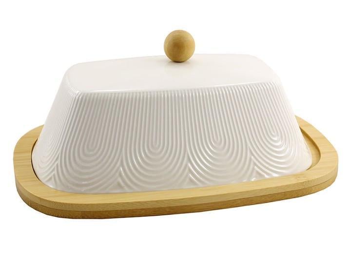Масленка фарфоровая Interos с бамбуковой подставкой 20,8 см Белый (PJ03449) Масленка фарфоровая Interos с бамбуковой подставкой 20,8 см Белый (PJ03449)