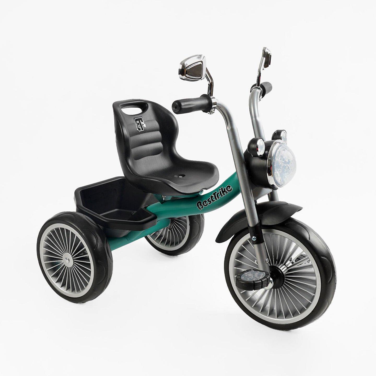 Дитячий триколісний велосипед без ручки Best Trike BS Чоппер Зелений