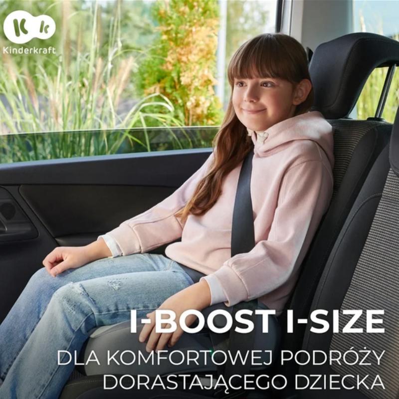 Автомобільний бустер Kinderkraft i-Boost I-Size для дітей з підлокітниками та кріпленням Isofix Pink - фото 10