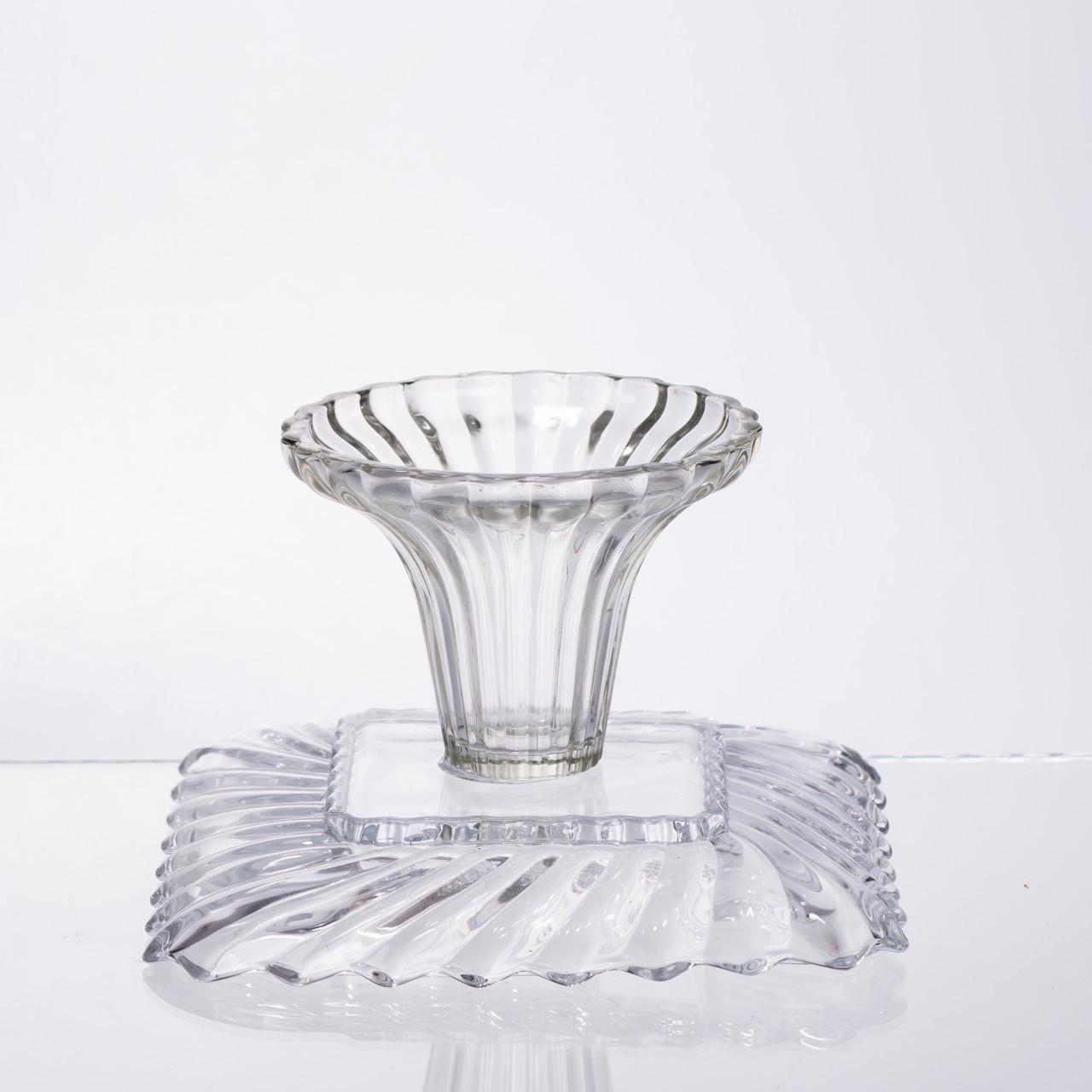 Тортовщица стеклянная квадратная на ножке 16х16 см Прозрачный (64486-15) - фото 5