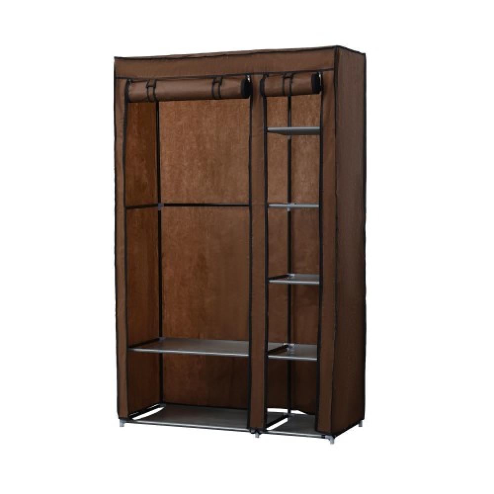 Шкаф для одежды Bonro B3 текстильный с полками Коричневый (106-76-42400222)