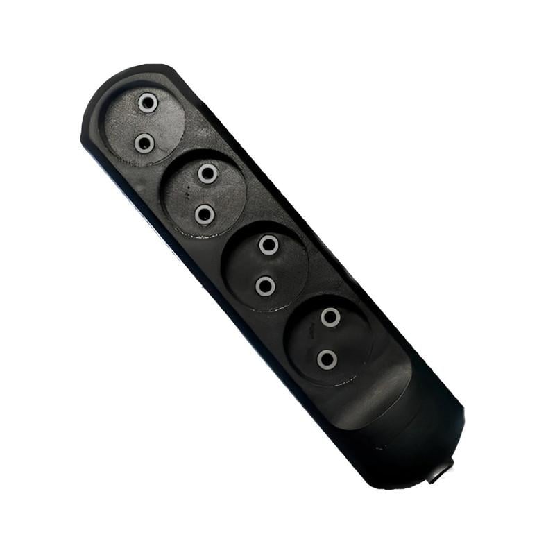 Колодка Neomax 4 гнізда без заземлення Чорний (NX510400)