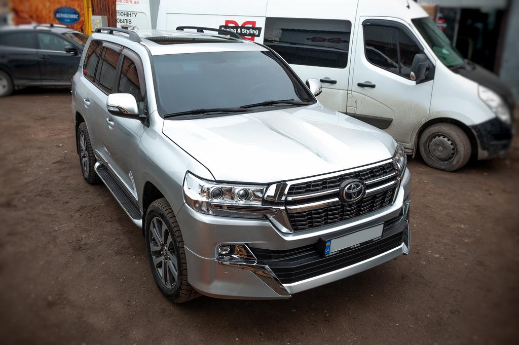 Комплект рестайлинга с LC200 2008-2015 на 2021 Executive 1234 Upgrade для Toyota Land Cruiser 200 разные материалы Под покраску