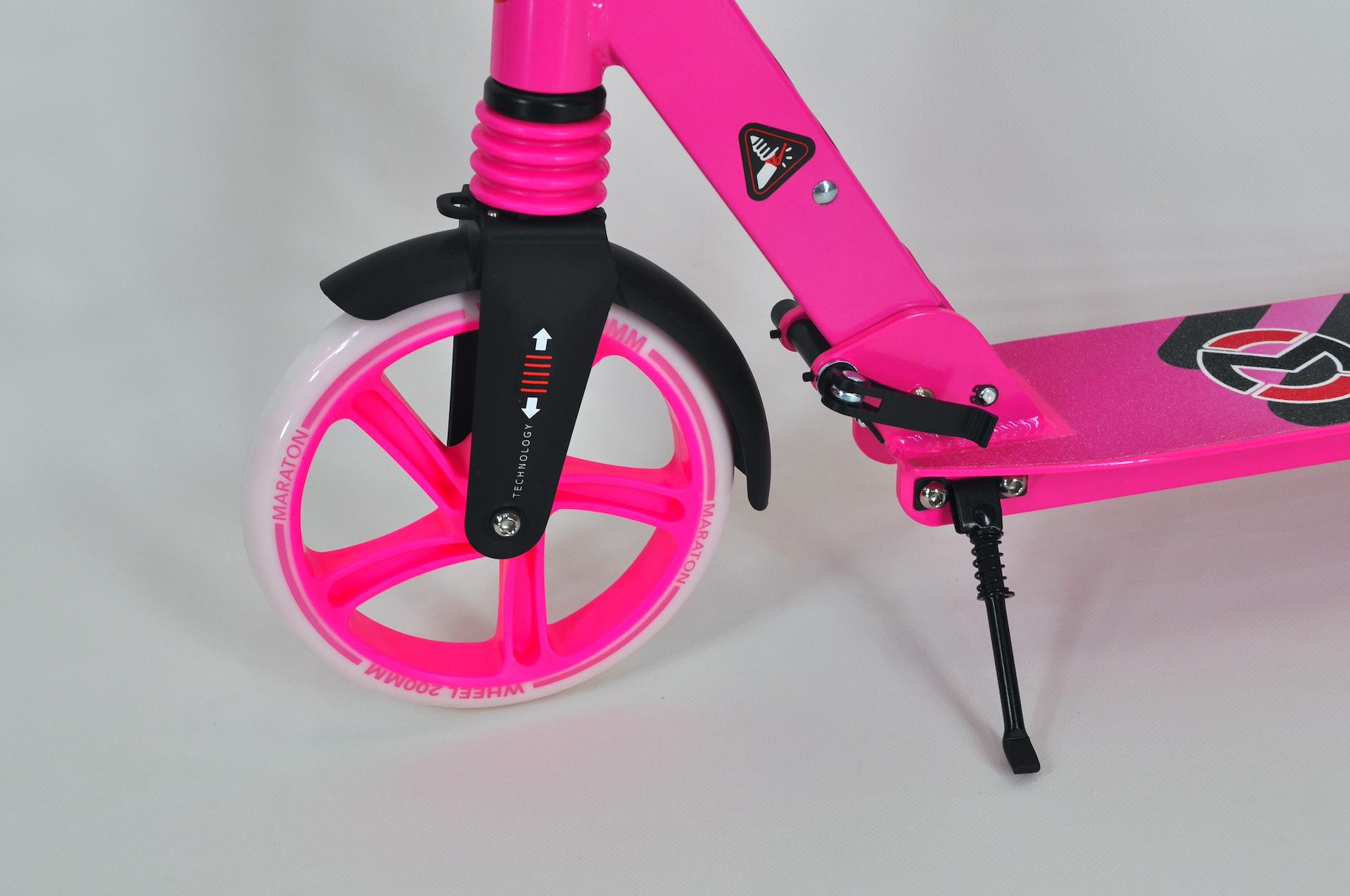 Самокат Maraton Comfort двоколісний з підногою і ременем Рожевий - фото 4 Самокат Maraton Comfort двоколісний з підногою і ременем Рожевий - фото 4