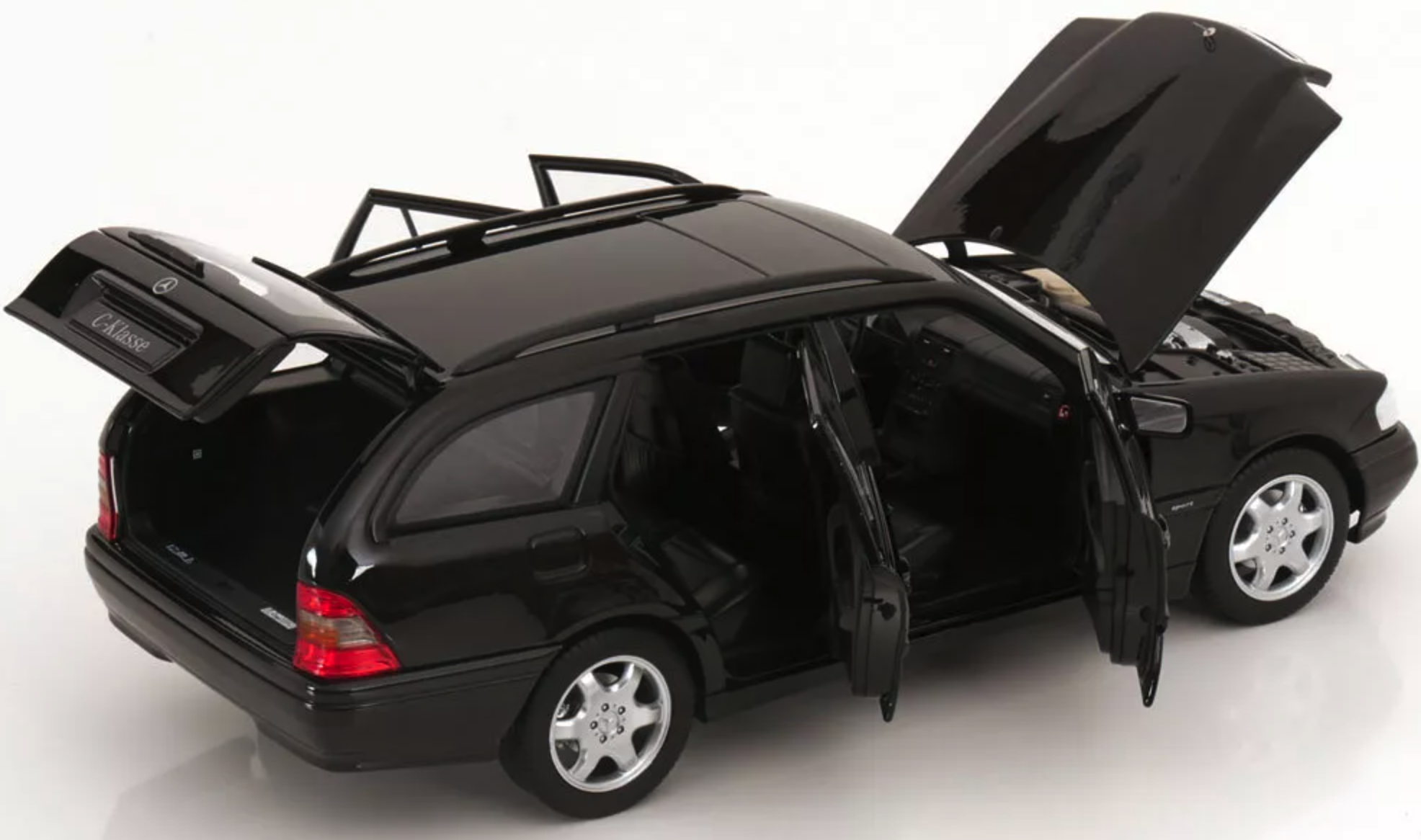 Модель автомобіля Norev Mercedes-Benz C-Class S202 T-Model 1:18 Black Metallic (183387) - фото 3