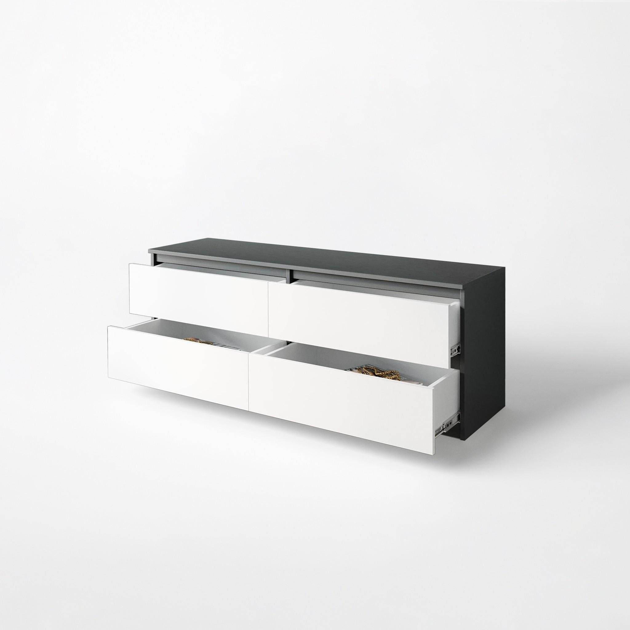 Комплект меблів у вітальню шафа T-211/тумба телевізійна FT-223/комод FT-215 3003х502х2117 мм Антрацит/Білий - фото 3 Комплект меблів у вітальню шафа T-211/тумба телевізійна FT-223/комод FT-215 3003х502х2117 мм Антрацит/Білий - фото 3