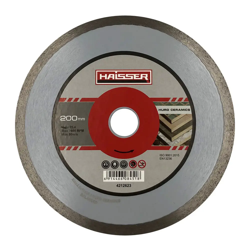 Коло алмазне Haisser Hurd ceramics для різання керамограніту/декоративної плитки/граніту/мармуру 200 мм (4212623)