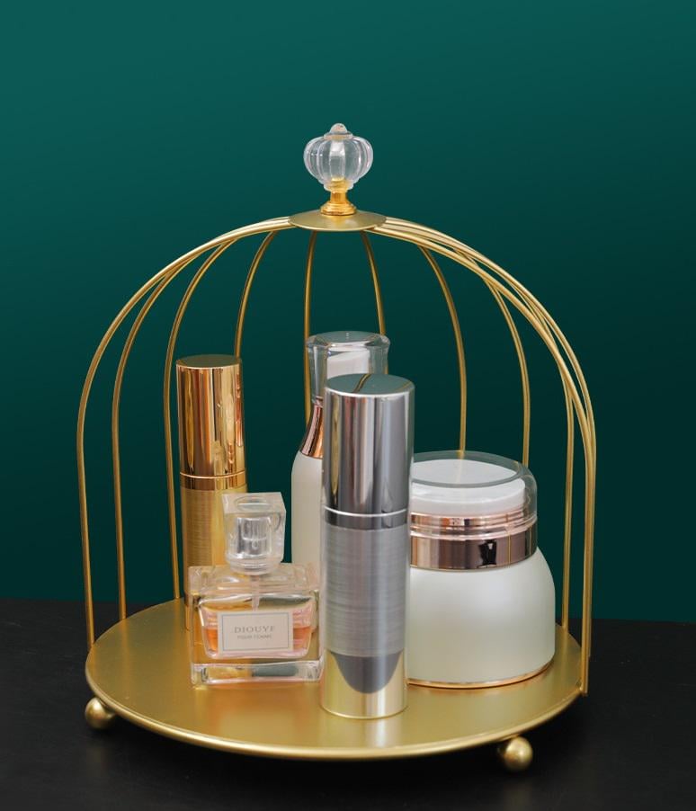 Органайзер для косметики 1 ярус 15030 20х22,5 см Золотистий (5003196) - фото 2 Органайзер для косметики 1 ярус 15030 20х22,5 см Золотистий (5003196) - фото 2