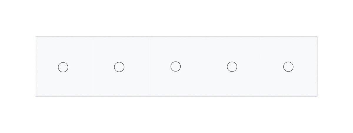 Сенсорний радіокерований вимикач Livolo 5 каналів скляний Білий (VL-C705R-11)