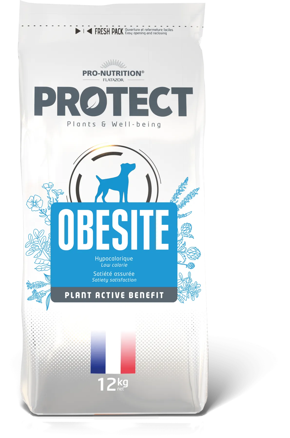 Корм лечебный Pro-Nutrition Flatazor PROTECT CHIEN OBESITE при ожирении и избыточном весе 12 кг (15291773)