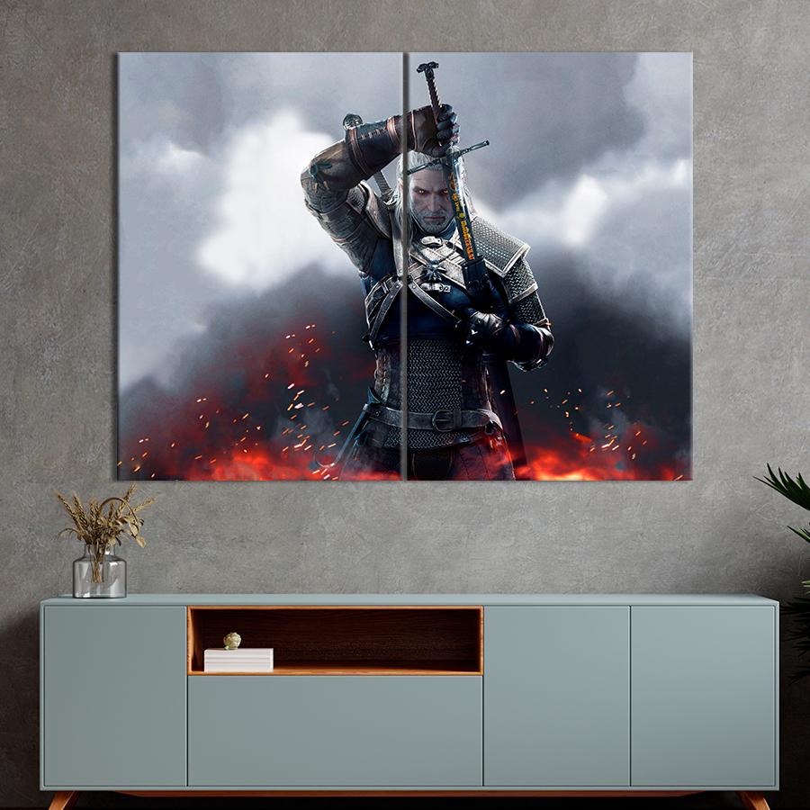 Настенний декор Ведьмак Геральт игра The Witcher 3 111x81 см (A226-2)