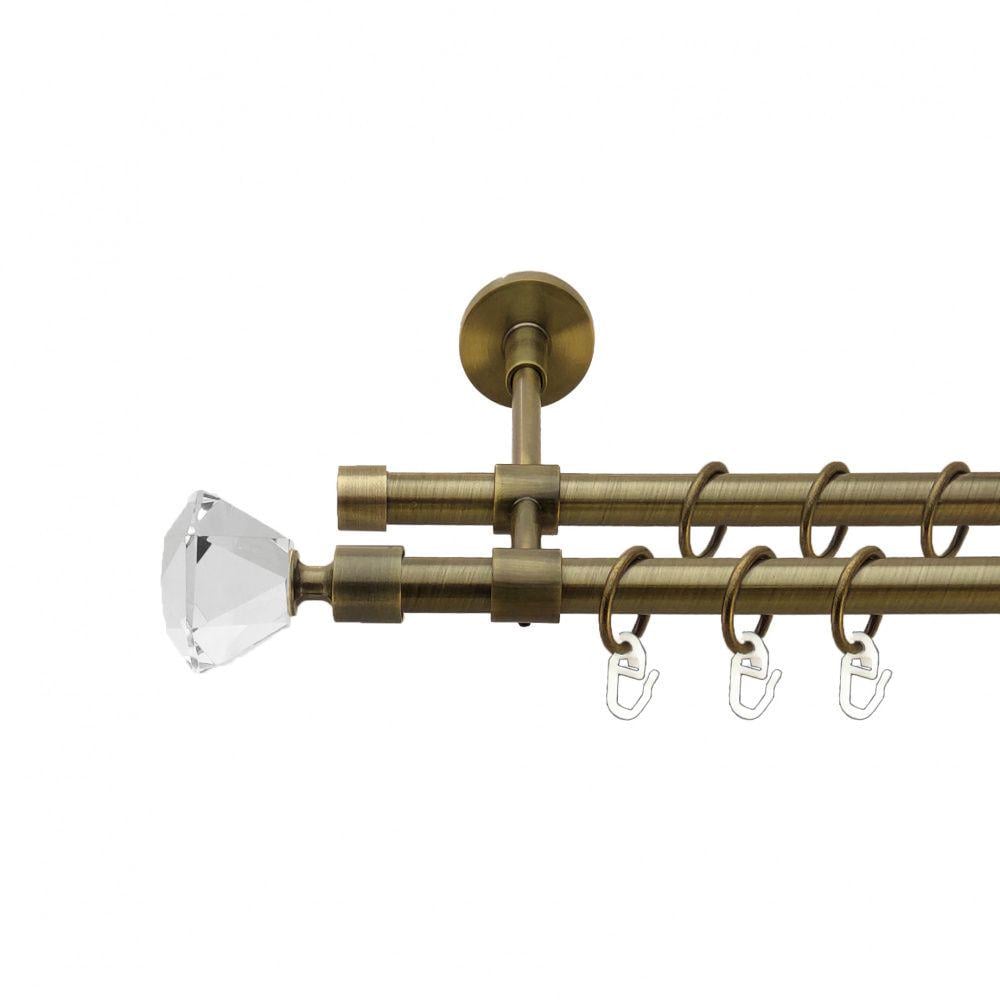 Карниз Orvit Спектралія металевий дворядний закритий гладка труба кільце металеве 16/16 мм 240 см Антик (7329477) Карниз Orvit Спектралія металевий дворядний закритий гладка труба кільце металеве 16/16 мм 240 см Антик (7329477)