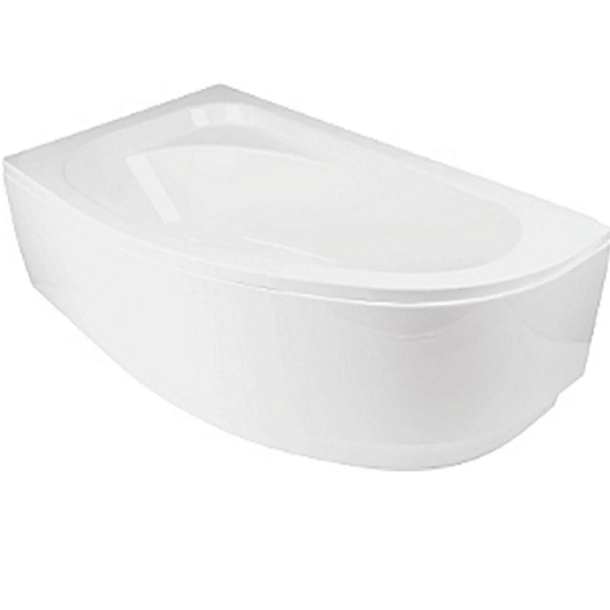 Ванна Besco Cornea акриловая асимметричная 150х100 см L с ножками и панелью (А0050979)