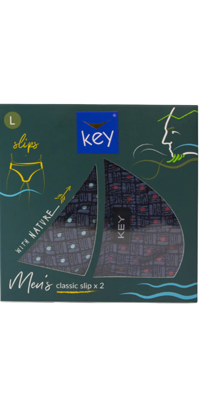 Трусы слепы мужские KEY MPС 945 XL 2 шт. Разноцветный (5904765680314)