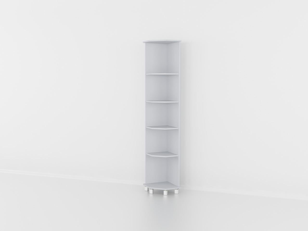 Полка для книг угловая 360x1930x360 мм Серый