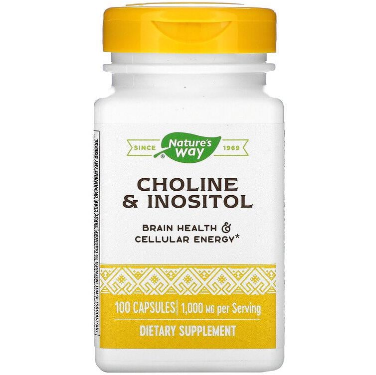 ᐉ Холин и инозитол Nature's Way Choline&Inositol витамины В4 и В8 1000 ...