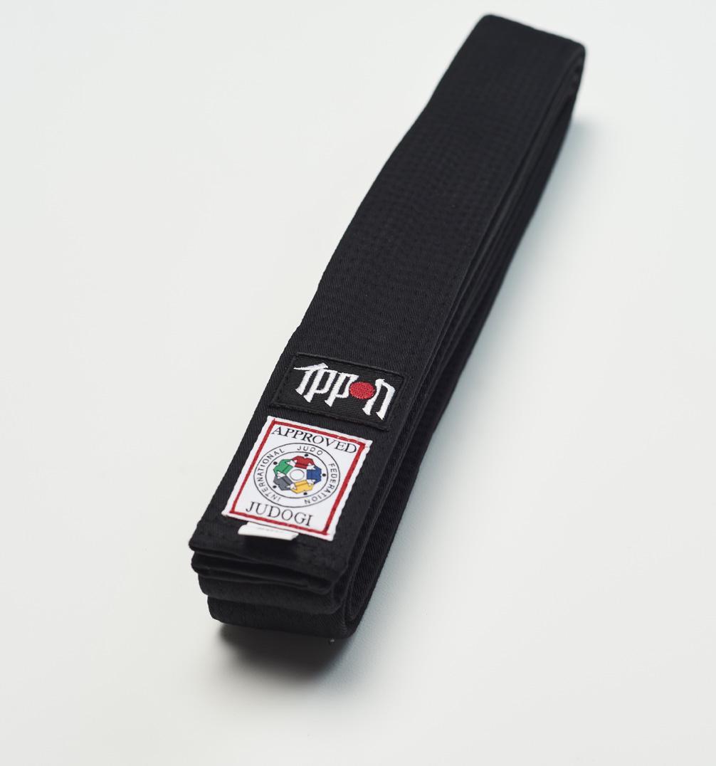 Пояс лицензионный для дзюдо Ippon Gear IJF р. 240 см Черный (bbl240i) - фото 18