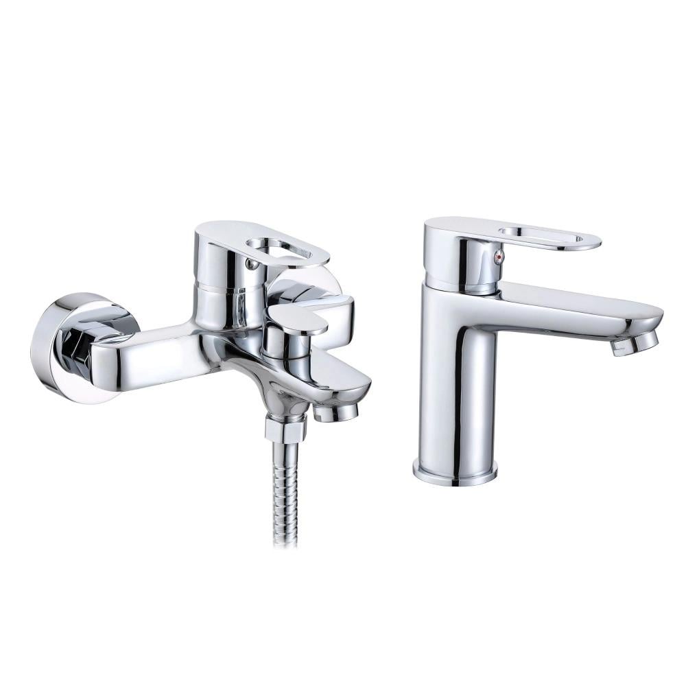 Набір змішувачів для ванни Lidz Latwa 001/Latwa 006 з душовим гарнітуром Хром