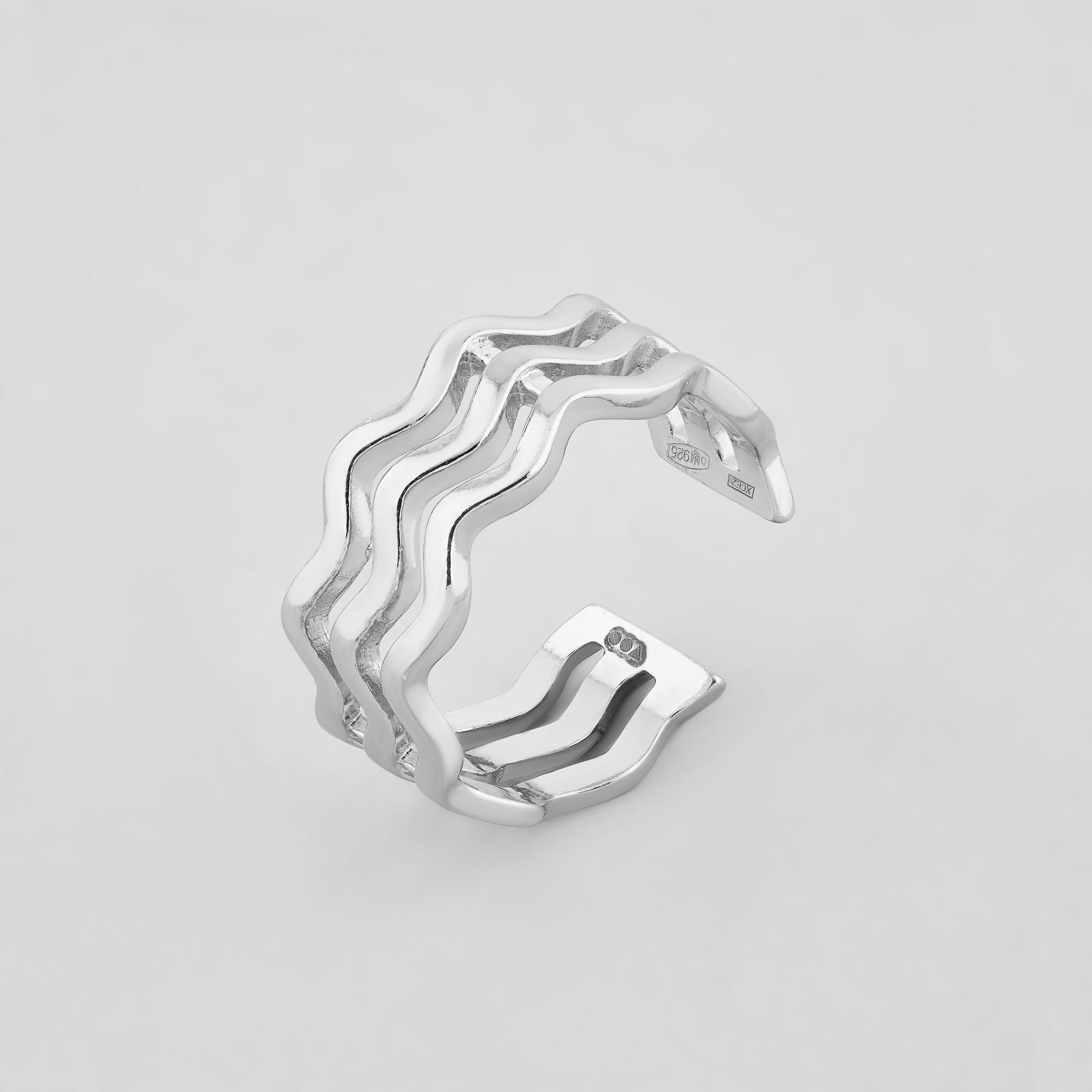 Серебряное кольцо Minimal Элегантные линии (10393-16,0р)