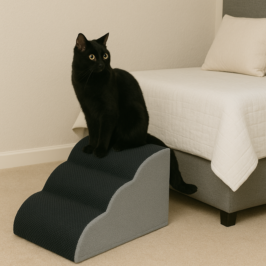 Сходинки для собак та котів м'які 40х36х60 см Чорний (30644242)