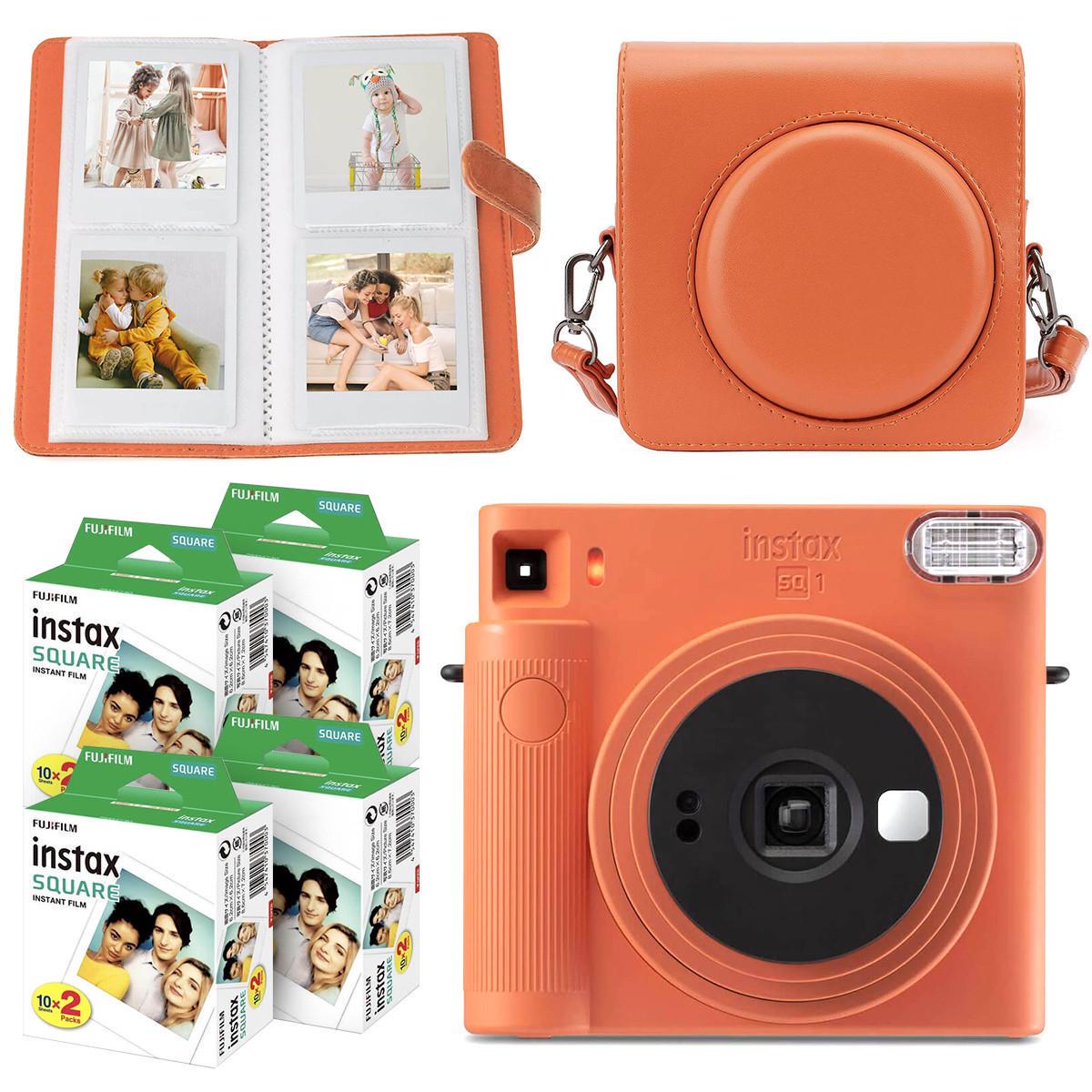 Подарочный набор Fujifilm Instax Square SQ1 фотобумага 80 шт./чехол/фотоальбом 80 фото Оранжевый
