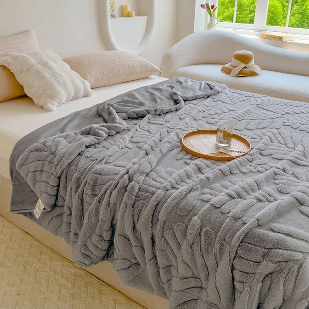 Плед на диван и кровать Luxury Blanket 200х230 см Серый (Plaid200LuxuryGray)