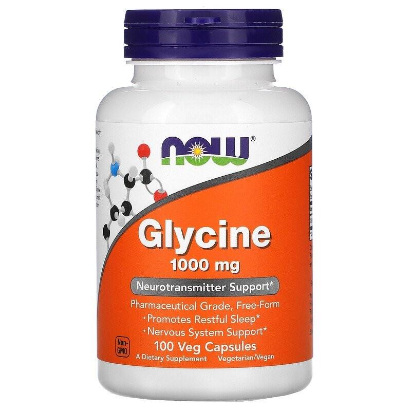 Аминокислота Now Foods Glycine 1000 мг 100 капсул