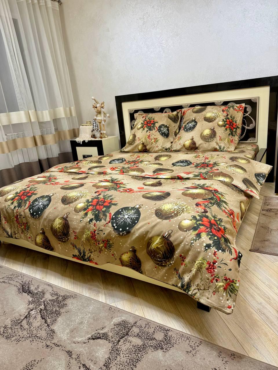 Комплект постельного белья двуспальный Пакистанская байка 180×220 см Бежевый (арт. 4701 2х)