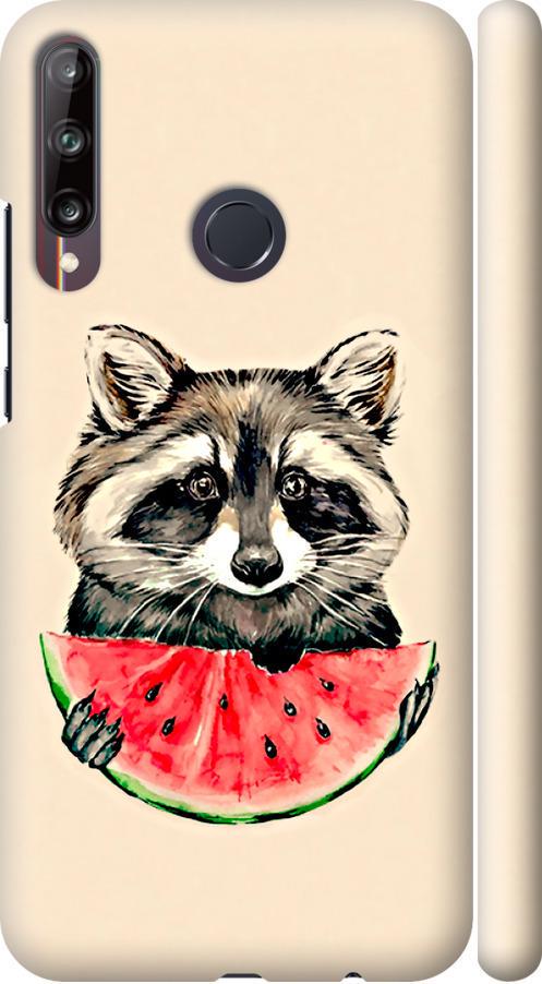 Чехол на Huawei P40 Lite E Енотик с арбузом (4605m-1875-42517)